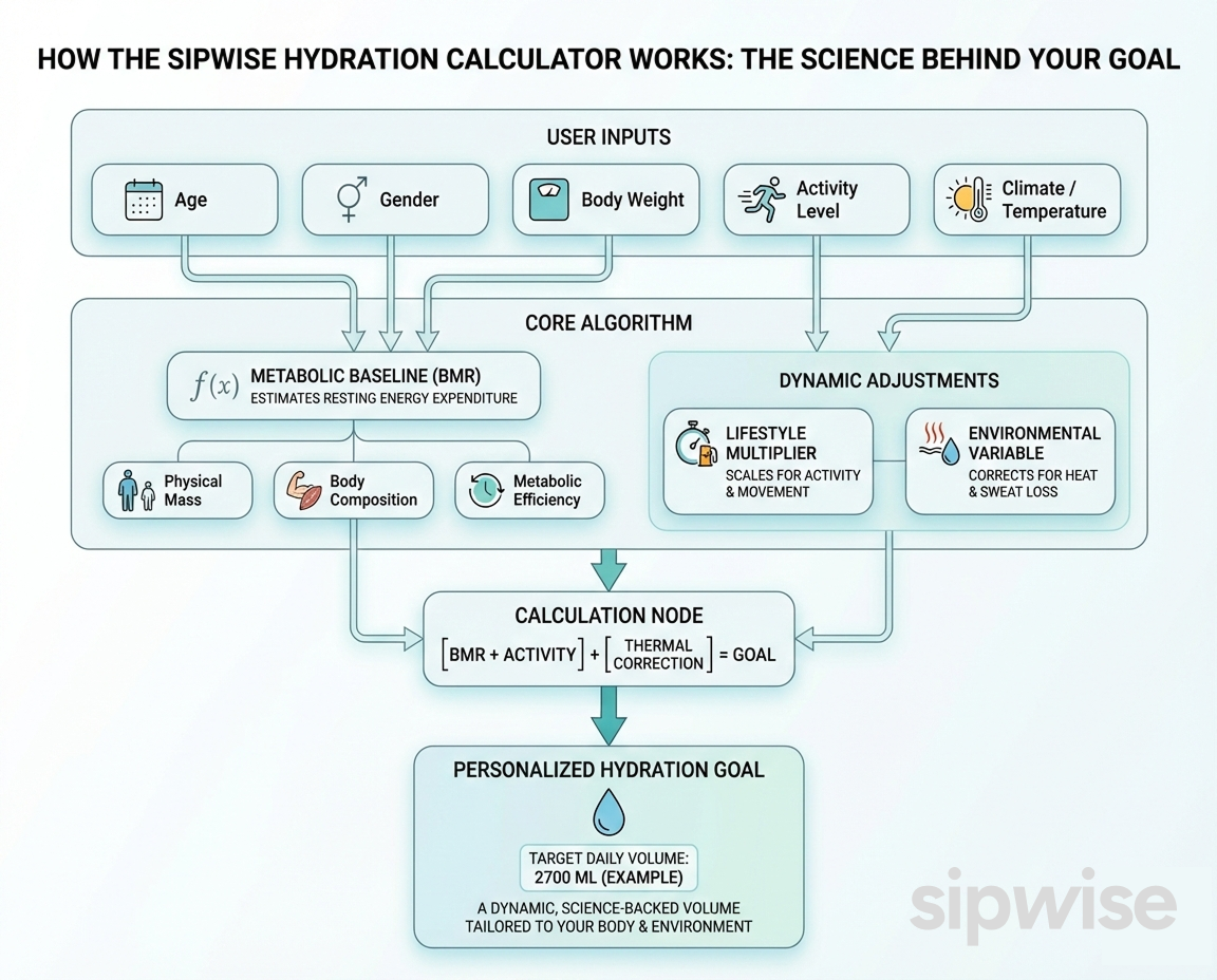 How the hydration goal calculator works?