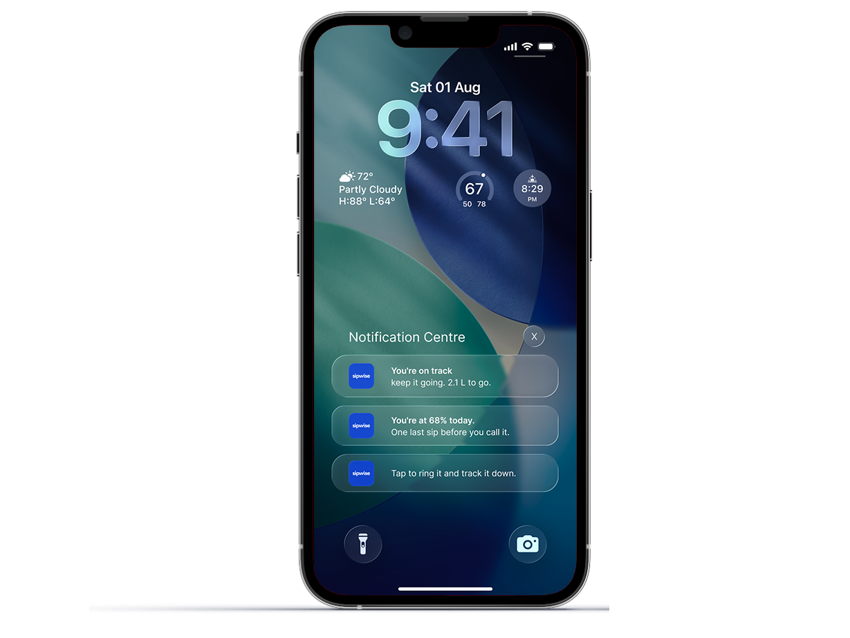 Smartphone displaying a home screen with app icons on a white background