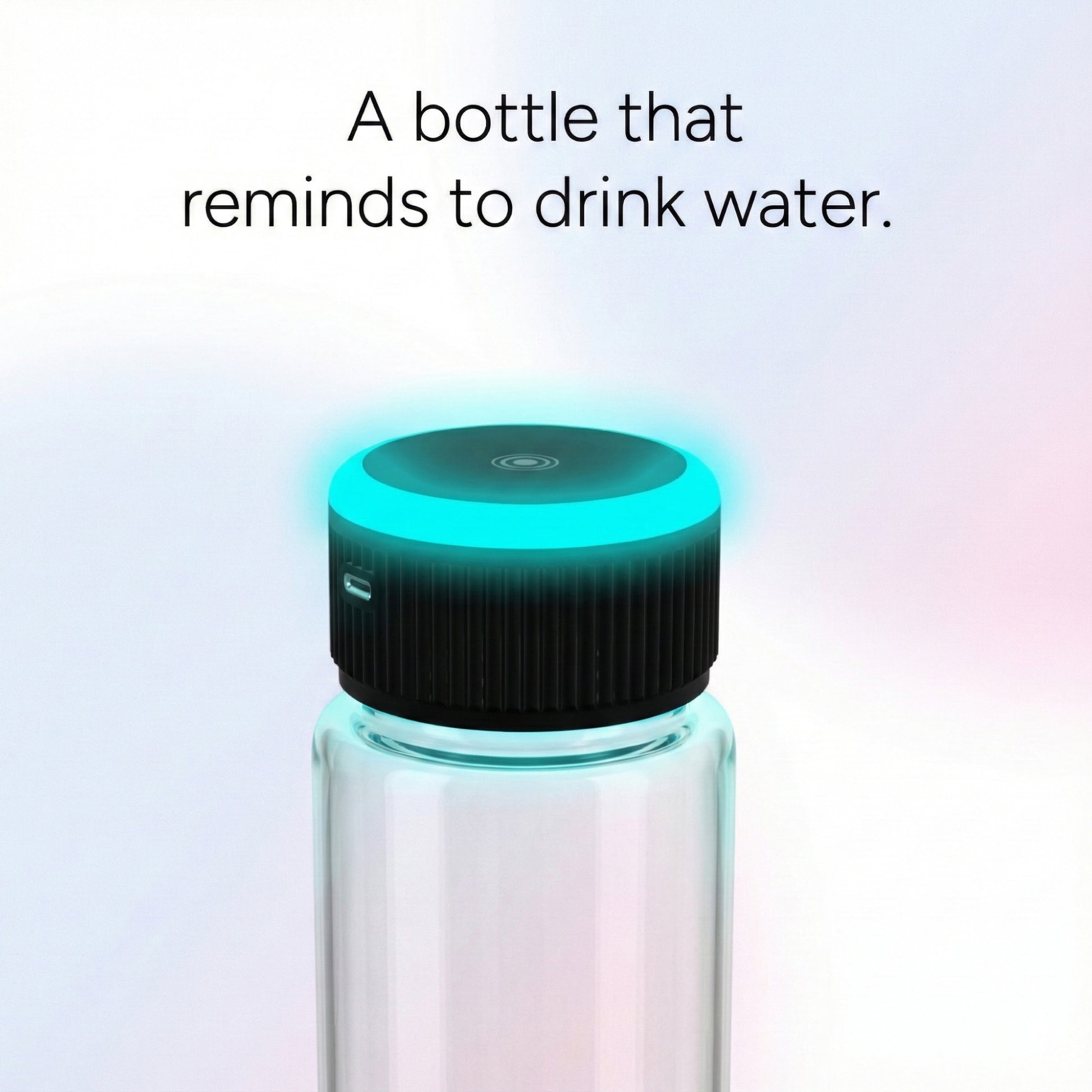 Glass reminder water bottle 