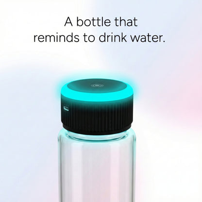 Glass reminder water bottle 